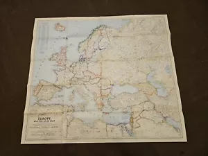 National Geographic Map - Europe and The Near East - 1949 - Vintage - Picture 1 of 4