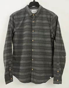 New 79$ SOVEREIGN CODE Eunice Mens Small Long Sleeve Gray Stripe Button Up Shirt - Picture 1 of 10