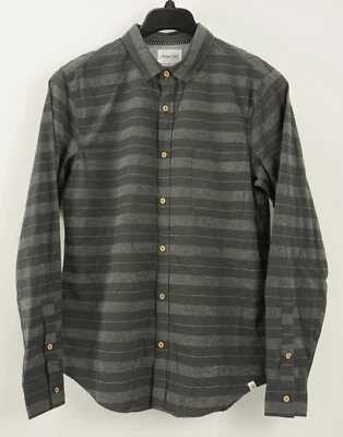 New 79$ SOVEREIGN CODE Eunice Mens Small Long Sleeve Gray Stripe Button Up Shirt - Image 1 of 4