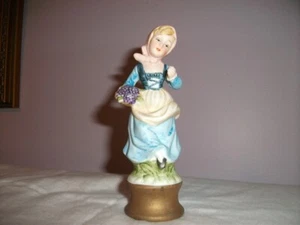 Vintage ardalt Mädchen mit Korb mit Trauben. Schöner sehr guter Zustand. - Bild 1 von 6