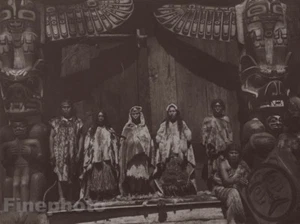 c.1900/72 EDWARD CURTIS Vintage NATIVE AMERICAN INDIAN Bride Wedding Photo 11x14 - Picture 1 of 1