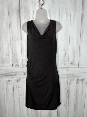 VESTIDO MUJER ATHLETA INVERSO REVERSIBLE NEGRO GRIS ACANALADO SIN MANGAS TEJIDO XS Foto 1 de 4