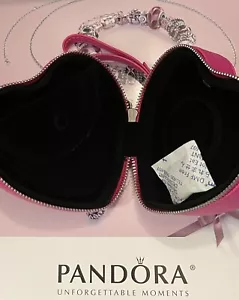 PANDORA HEART SHAPED JEWELRY BOX w/Bonus POLISHING CLOTH N24VDAYGWP001 - Picture 1 of 11