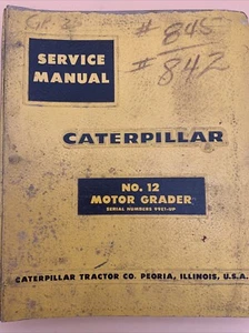 CAT Caterpillar NO.12 Motor Grader Factory OEM Service Shop Manual Series 99E1 - Picture 1 of 11