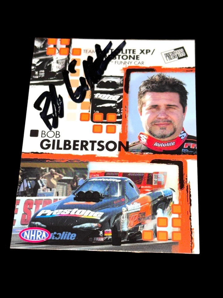 Bob Gilbertson 2005 PRESS PASS RACING #19 autographed FUNNY CAR NHRA card RARE V - Image 1 of 1