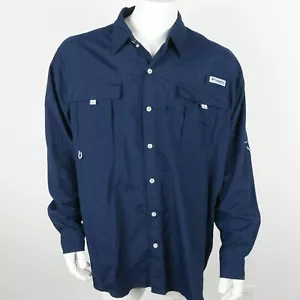 Columbia PFG Men's Fishing Vented Shirt Size XL Blue - Picture 1 of 7