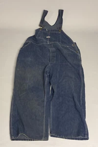 Vintage 40s-50s Hercules Sears Roebuck Denim Bib Jeans Overalls Union Made USA - Picture 1 of 21