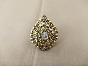 Indian Bollywood Wedding Ring Ethnic Gold Plated Antique Rings Party wear Ring - Picture 1 of 1