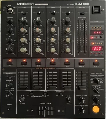 Pioneer DJM-500 4-Channel DJ Mixer w/ Effects & Manual Copy Included - Image 1 of 4