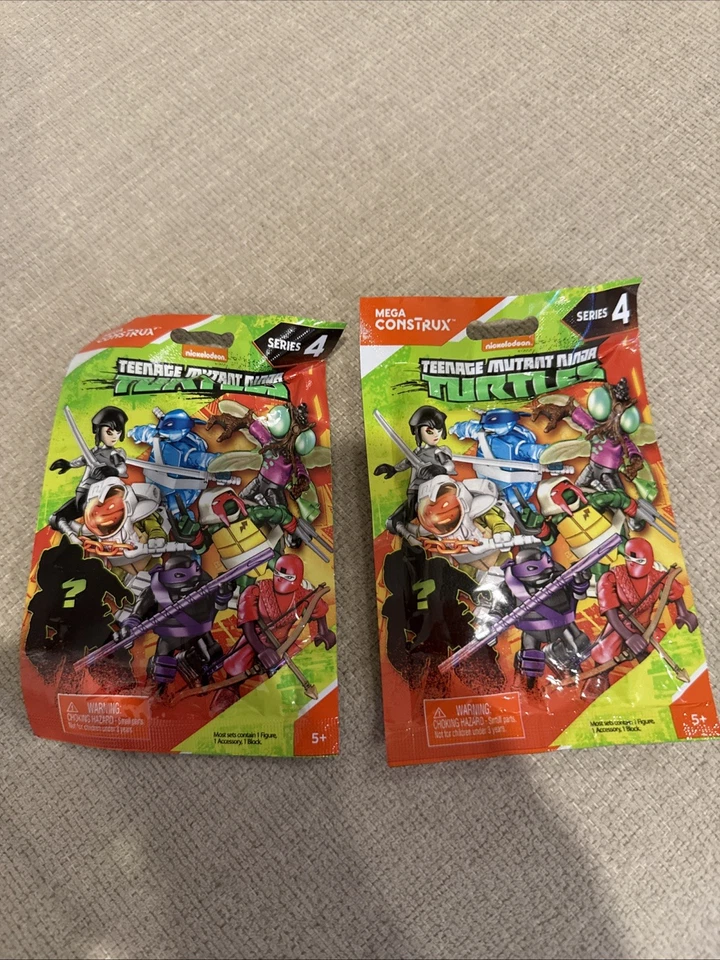 Teenage Mutant Ninja Turtles Mega Bloks Series 1 Blind Bags Lot Of 2 Bags - NEW - Image 1 of 1