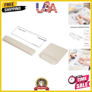 Clear Acrylic Keyboard Elevation Stand with Massage Wrist Rest for Easy Typing - Picture 1 of 10