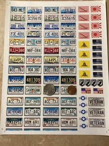 RC Hobby 1/10th Scale  Vinyl License Plate Sticker Set - Picture 1 of 4