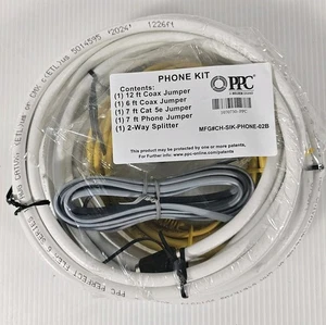 PPC Phone Kit, Coax Cable, Cat 5,Phone,Splitter - Picture 1 of 3