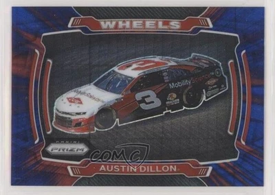 2021 Panini Prizm Wheels Red & Blue Hyper Prizm Austin Dillon #70 - Image 1 of 2