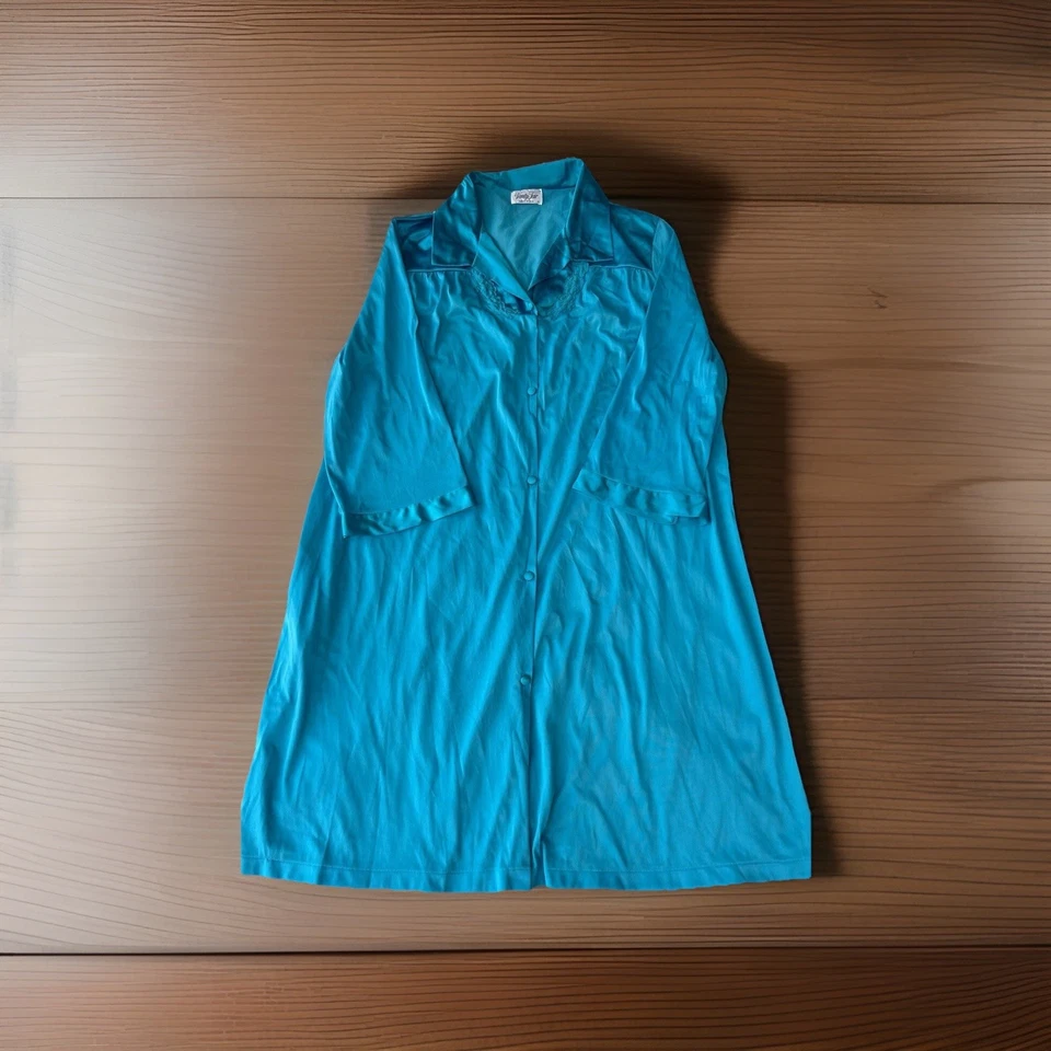 Camisa de dormir vintage Vanity Fair camisón de nailon con botones para mujer grande Foto 1 de 4