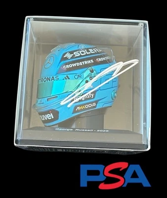 George Russell Signed 2025 F1 Season 1:5 Scale Mini Helmet PSA AUTO MERCEDES #63 - Image 1 of 4