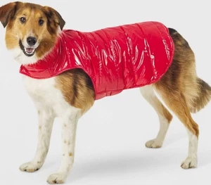 WonderShop Dog Large Red Jacket Puffer Vest Hole For Easy Leash Access Christmas - Picture 1 of 6