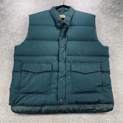 Cabelas Premier Northern Goose Down Vest Men's XL Tall Puffer Insulated Green - Image 1 of 4