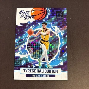 2024-25 Panini Donruss - Pass the Rock Tyrese Haliburton #2 Blue Disco /75 - Picture 1 of 3