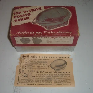 1930’s-40’s Raymond Barton Art Deco Top O Stove Na-Mac Potato Baker Machine Age - Bild 1 von 8