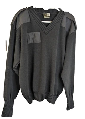 Citadel, Men's, Military Sweater, Black, V-Neck, Size 2XL - Image 1 of 4