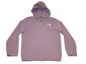 The North Face Girls Size 5 Purple Fleece Hooded Zip Jacket - Picture 1 of 5