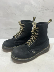 Botas de gamuza negras Dr Martens AW612 de colección - suela rebotante CC 77325 - talla 5 del Reino Unido - Imagen 1 de 14