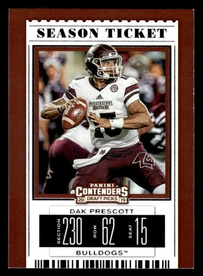 2019 Panini Contenders Draft Picks Collegiate #25 Dak Prescott COWBOYS - Image 1 of 2