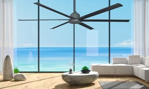 Energiespar DC Deckenventilator BIG Wi-Fi Graphit 213 cm Fernbedienung Rücklauf - Picture 1 of 3