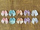 10pc Upick Pearl Bows Fabric Applique Embellishment - Scrap Baby Doll Sewing J82