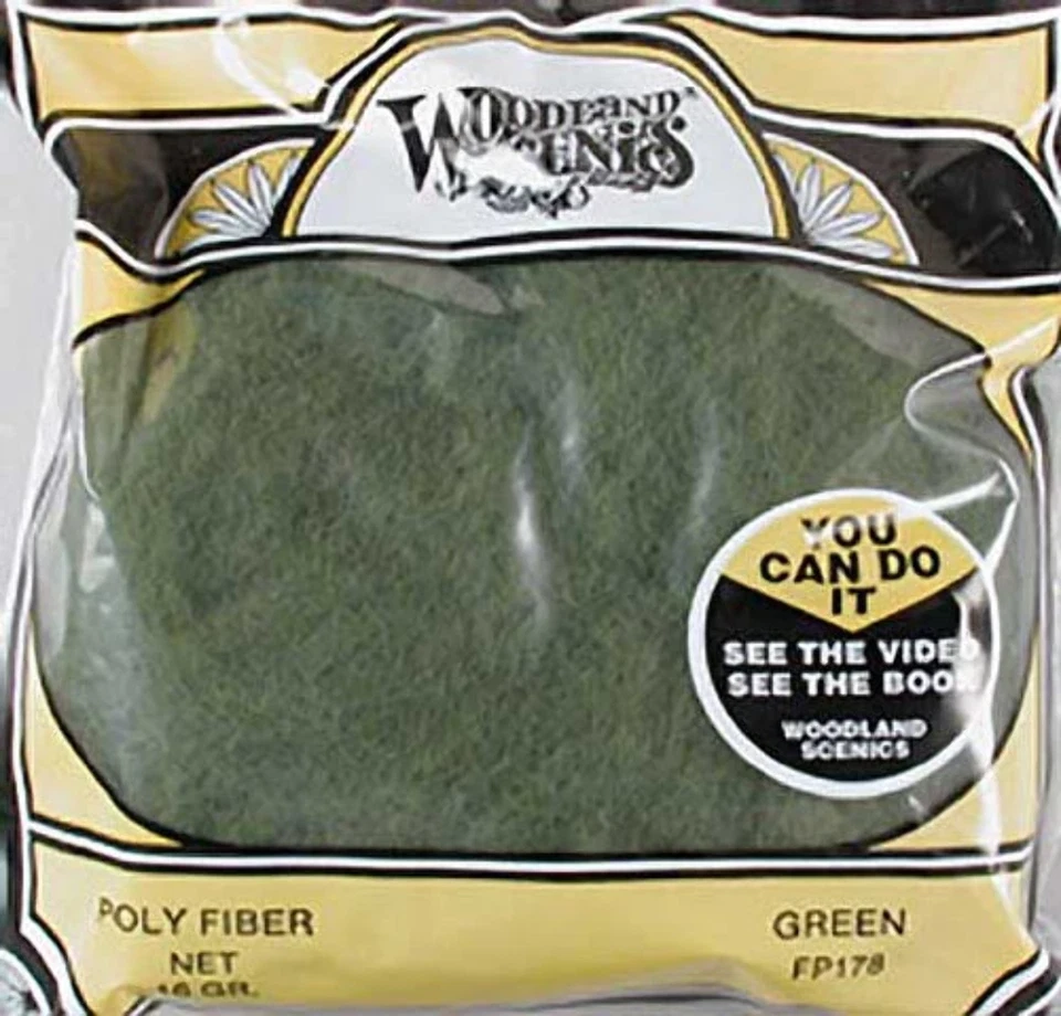 Woodland Scenics 16gr Poly Fiber Green Fp178