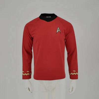 Para La Serie Original Capitán Kirk Camisas Rojas Flota Estelar Hombre Uniforme Disfraz Foto 1 de 4