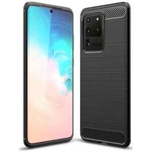 B-case Custodia Cover Effect Metal Carbon Black Per Samsung Galaxy S20 Ultra 5g - Foto 1 di 6