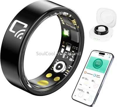 NFC Smart Ring Health Activity Fitness Tracker Heart Sleep For iOS&Android 2025 - Image 1 of 4
