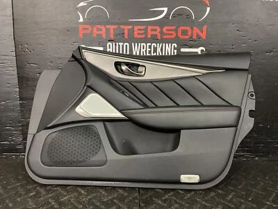 18-22 INFINITI Q50 前乘客室内门装饰面板带音频黑色 — 第 1/4 张图片