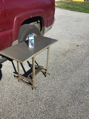 Vintage - Steampunk  Drop Leaf Typewriter Table Desk Metal Stand wood top Cover