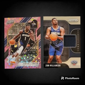 2021 Panini VIP Gold Zion Williams Pink 44/50 &2019 Prizm Sensational Patch. NM - Bild 1 von 4