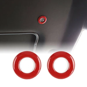 2PCS Top Roof Reading Light Lamp Cover Ring Trim for Dodge Challenger 2014-2019 - Picture 1 of 6
