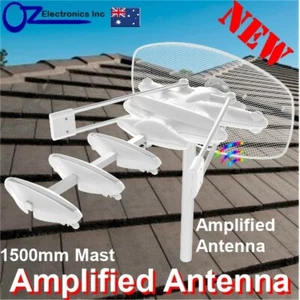 1500mm Telescopic Outdoor TV Amplified Antenna Caravan Van Tent RV Camping NEW - Picture 1 of 9