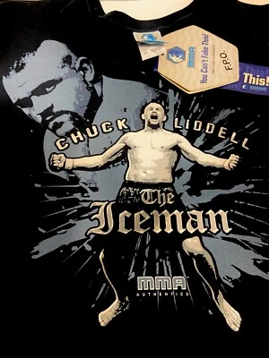 Vintage MMA Authentics Y2k UFC Chuck Liddell The Iceman T-Shirt Mens Sz.2XL  NWT - Image 1 of 4