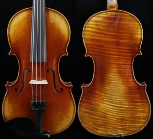 ¡Trabajo propio! Violín completo hecho a mano Master después de Stradivar 1715 violín 4/4 1 pieza trasero - Imagen 1 de 18