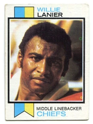 1973 Topps #410 Willie Lanier Football Card - Kansas City Chiefs - NFL HOF - Image 1 of 2