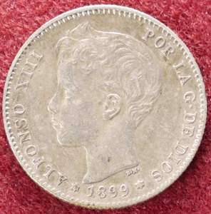 Spain 1 Peseta 1899 (D2408) - Picture 1 of 2