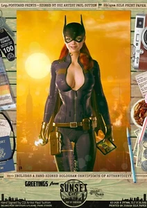 Batgirl of Burnside SEXY Leslie Grace DC Comic A3 Print Sunset City Gotham Batma - Picture 1 of 14