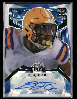BJ Ojulari 2023 Leaf Metal Blue Ice Auto 1/4 - Image 1 of 2