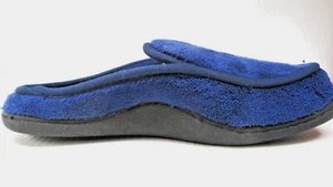 Isotoner Men's Microterry Navy Clog Slippers w/Enhanced Heel Cushion-L- 9.5-10.5 - Picture 1 of 7