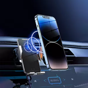 UK 15W Automatic Clamping Wireless Car Charger Mount Air Vent Cell Phone Holder - Picture 1 of 18