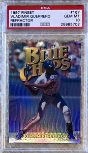 Refractor Finest Blue Chips 1997 Vladimir Guerrero RC PSA 10 POP 3 HOF - Imagen 1 de 2