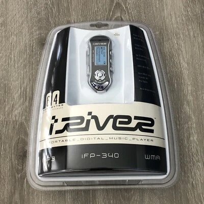 Reproductor de música digital portátil iRiver iFP-340 plateado negro 64 MB nuevo sellado Foto 1 de 4
