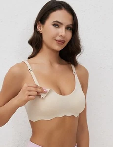 Women's Nursing Bras, Seamless Supportive Breastfeeding Stretch comfort Bar New - Picture 1 of 7